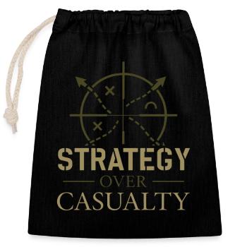 Historien militaire Bat Research War - Sac cadeau en coton avec cordon (25 x 30 cm) - noir - Devant