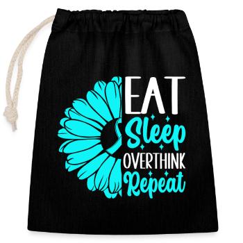 Anxiety disorder Anxiety disorder - Closable cotton gift bag (25x30cm) - black - Front