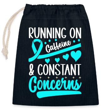 Anxiety disorder Anxiety disorder - Closable cotton gift bag (25x30cm) - navy - Front