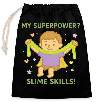 Maternelle Slime Compétences Superpuissance Plus drôle - Sac cadeau en coton avec cordon (25 x 30 cm) - noir - Devant