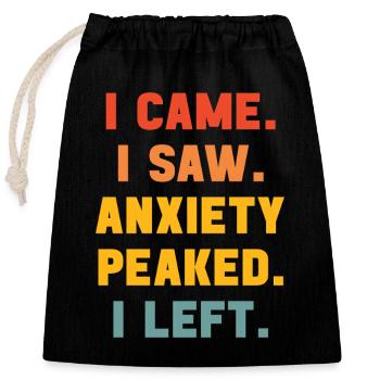 Anxiety disorder Anxiety disorder - Closable cotton gift bag (25x30cm) - black - Front