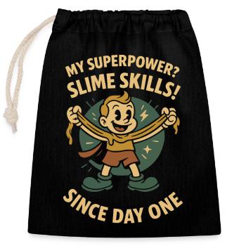 Superpuissance des compétences de Slime depuis le premier jour - Sac cadeau en coton avec cordon (25 x 30 cm) - noir - Devant
