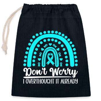 Anxiety disorder Anxiety disorder - Closable cotton gift bag (25x30cm) - navy - Front
