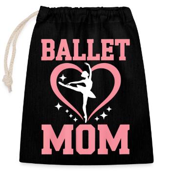 Ballet Saying Ballerina Funny Ballet Gift - Closable cotton gift bag (25x30cm) - black - Front
