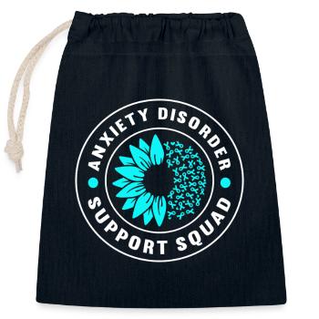 Anxiety disorder Anxiety disorder - Closable cotton gift bag (25x30cm) - navy - Front