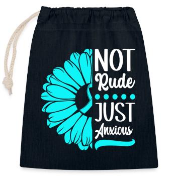 Anxiety disorder Anxiety disorder - Closable cotton gift bag (25x30cm) - navy - Front