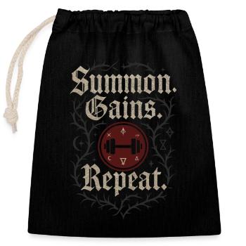 Goth Gym Dark Fitness Alternative Training Gothic - Closable cotton gift bag (25x30cm) - black - Front