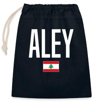 Aley Libanon - Verschließbarer Geschenkbeutel aus Baumwolle (25x30cm) - Navy - Vorne