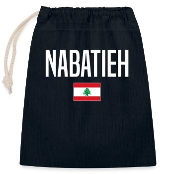 Nabatieh Libanon - Verschließbarer Geschenkbeutel aus Baumwolle (25x30cm) - Navy - Vorne