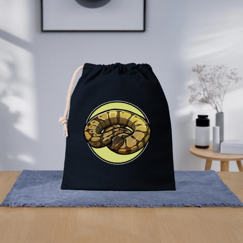 Ball Python Roi Python Roi Python Sac cadeau en coton avec cordon (25 x 30 cm)