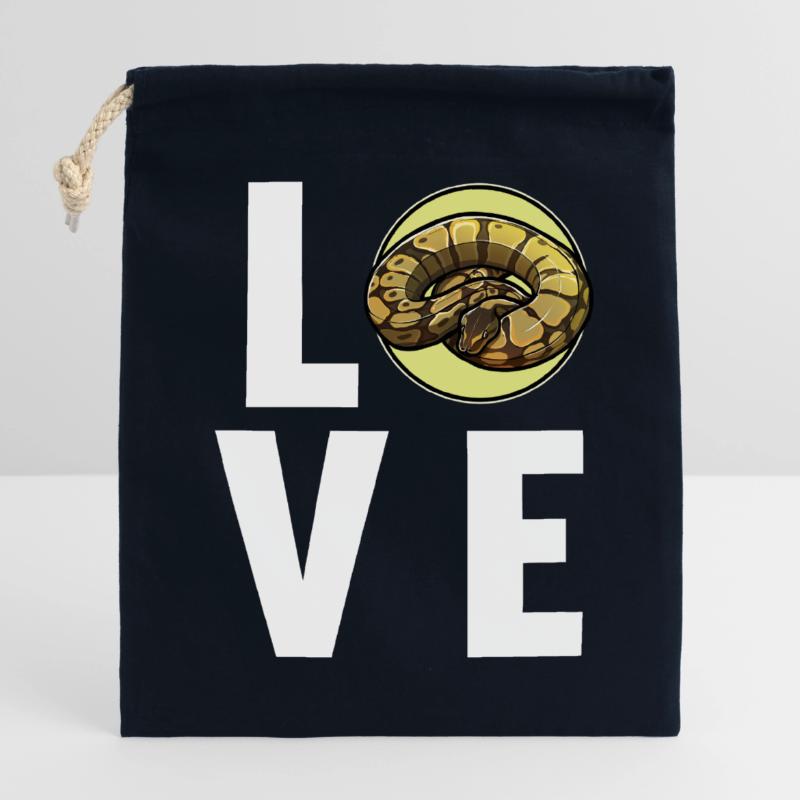 Ball Python Roi Python Roi Python Sac cadeau en coton avec cordon (25 x 30 cm)