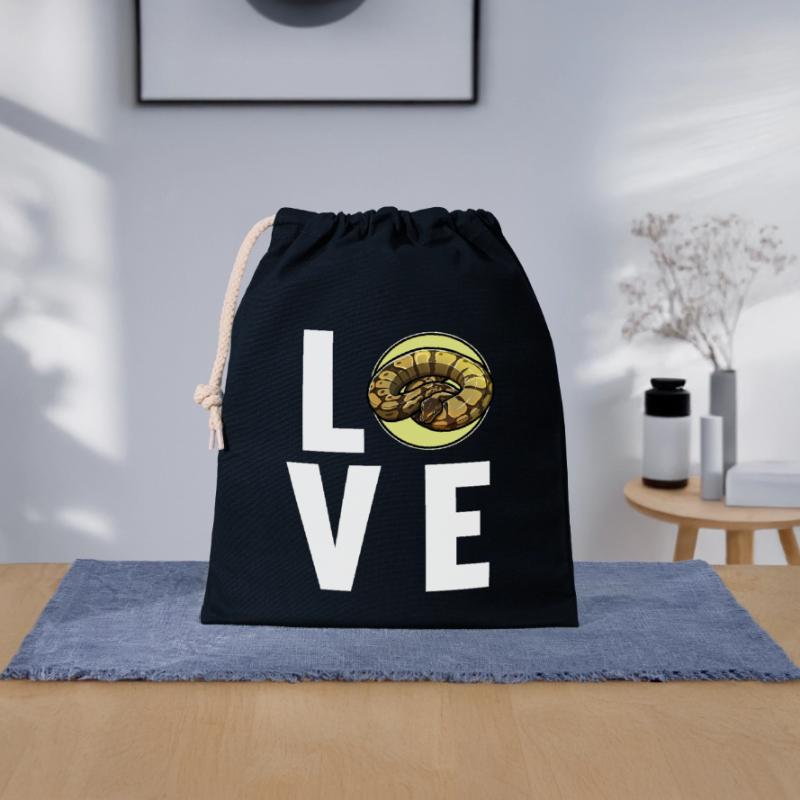 Ball Python Roi Python Roi Python Sac cadeau en coton avec cordon (25 x 30 cm)