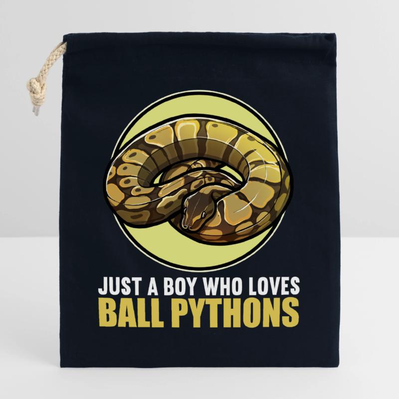 Ball Python Roi Python Roi Python Sac cadeau en coton avec cordon (25 x 30 cm)