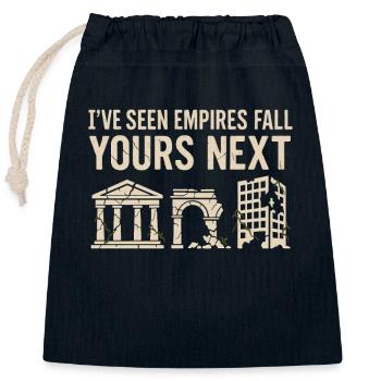 History Historian Humor Weird History History Nerd - Closable cotton gift bag (25x30cm) - navy - Front
