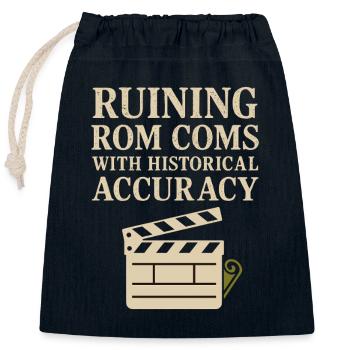 History Historian Humor Weird History History Nerd - Closable cotton gift bag (25x30cm) - navy - Front