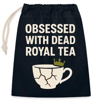 History Historian Humor Weird History History Nerd - Closable cotton gift bag (25x30cm) - navy - Front