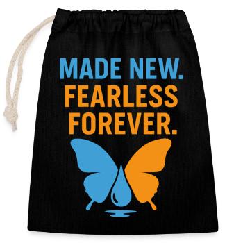 Renaissance Intrépide Forever Papillon - Sac cadeau en coton avec cordon (25 x 30 cm) - noir - Devant