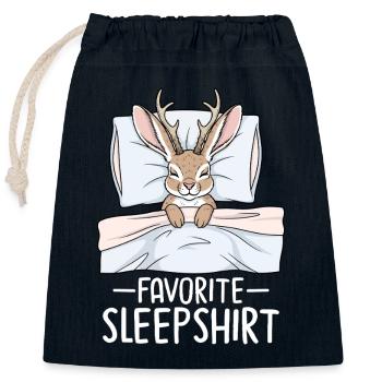 Favorite Sleepshirt - Closable cotton gift bag (25x30cm) - navy - Front