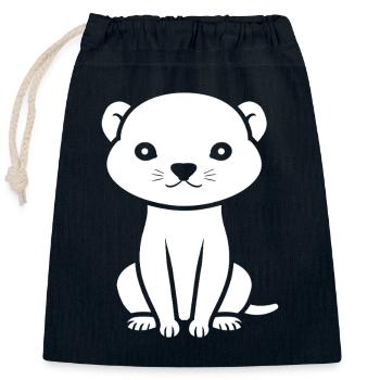 weasel - Closable cotton gift bag (25x30cm) - navy - Front