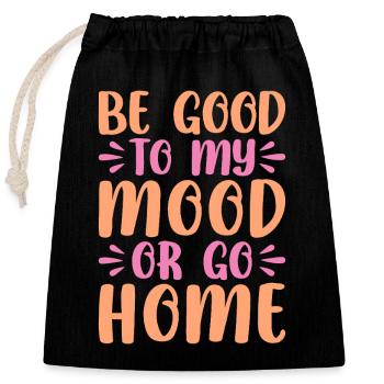 Yoga Be Good To My Mood Yoga Drôle - Sac cadeau en coton avec cordon (25 x 30 cm) - noir - Devant