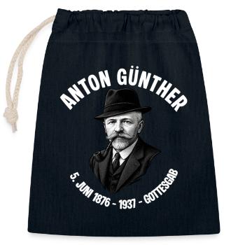 Anton Guenther Erzgebirge - Verschließbarer Geschenkbeutel aus Baumwolle (25x30cm) - Navy - Vorne