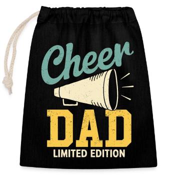 Cheer Dad - Closable cotton gift bag (25x30cm) - black - Front