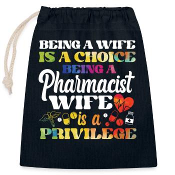 Pharmacy Tech Technician - Verschließbarer Geschenkbeutel aus Baumwolle (25x30cm) - Navy - Vorne