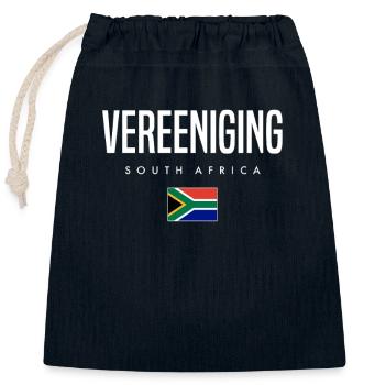 Vereeniging, South Africa - Closable cotton gift bag (25x30cm) - navy - Front