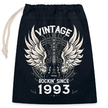 Vintage Rockin' seit 1993, 32 Jahre alt - Verschließbarer Geschenkbeutel aus Baumwolle (25x30cm) - Navy - Vorne