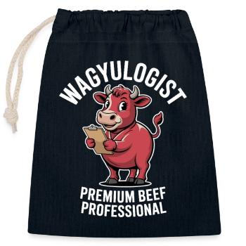 Wagyulogist Wagyu Beef Grill Master Japan Steak - Closable cotton gift bag (25x30cm) - navy - Front