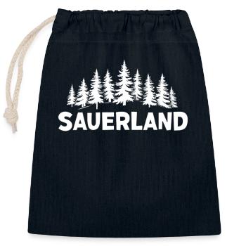 Sauerland - Verschließbarer Geschenkbeutel aus Baumwolle (25x30cm) - Navy - Vorne