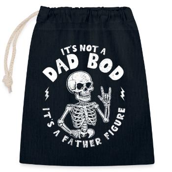 Humorvolles Skelett Papa Witz Design Papa Bod - Verschließbarer Geschenkbeutel aus Baumwolle (25x30cm) - Navy - Vorne