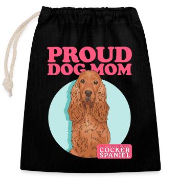 Cocker Spaniel Maman Cocker Spaniels Cadeaux - Sac cadeau en coton avec cordon (25 x 30 cm) - noir - Devant