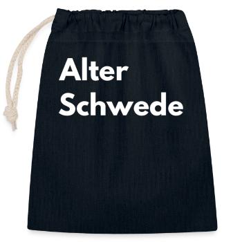 Alter Schwede - Lustiger Spruch - Funny - Verschließbarer Geschenkbeutel aus Baumwolle (25x30cm) - Navy - Vorne