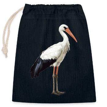 Storks Stork - Closable cotton gift bag (25x30cm) - navy - Front