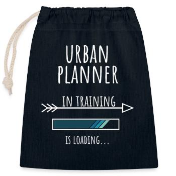 Urban Planner Gift Profession Education - Closable cotton gift bag (25x30cm) - navy - Front