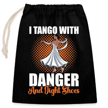 Chaussures de danse Tango École de danse de salon - Sac cadeau en coton avec cordon (25 x 30 cm) - noir - Devant