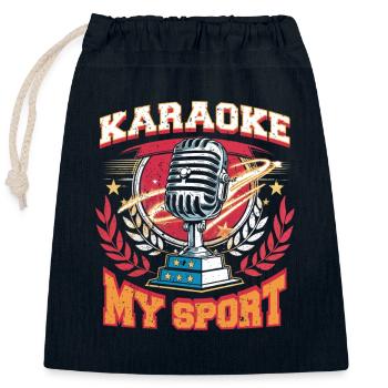 Karaoke Karaoke Singers - Closable cotton gift bag (25x30cm) - navy - Front