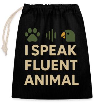 Zookeeper Animal Care Worker Zoo Angestellter - Verschließbarer Geschenkbeutel aus Baumwolle (25x30cm) - Schwarz - Vorne
