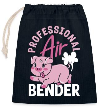 Public Fart Funny Inappropriate - Closable cotton gift bag (25x30cm) - navy - Front