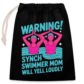 Synchronschwimmen Kunstschwimmen Wassersport - Verschließbarer Geschenkbeutel aus Baumwolle (25x30cm) - Schwarz - Vorne