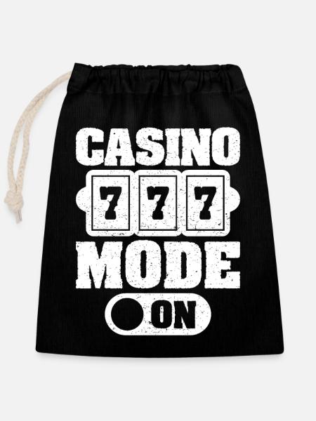 Casino Gambler Mode On Gambling - Verschließbarer Geschenkbeutel aus Baumwolle (25x30cm) - Schwarz