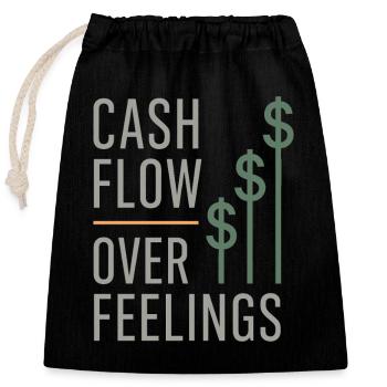 Blagues d’un étudiant en comptabilité cpa en formation excel - Sac cadeau en coton avec cordon (25 x 30 cm) - noir - Devant