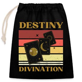 DESTINY AND TAROT DIVINATION - Closable cotton gift bag (25x30cm) - black - Front