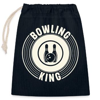 Bowling - Verschließbarer Geschenkbeutel aus Baumwolle (25x30cm) - Navy - Vorne