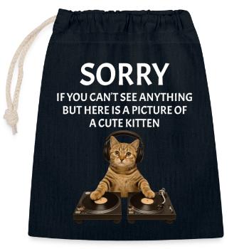 Festival live music sarcastic concert - Closable cotton gift bag (25x30cm) - navy - Front