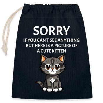 Festival live music sarcastic concert - Closable cotton gift bag (25x30cm) - navy - Front