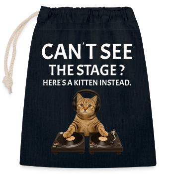 Festival live music sarcastic concert - Closable cotton gift bag (25x30cm) - navy - Front