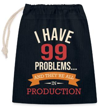 Devops engineers moto - Closable cotton gift bag (25x30cm) - navy - Front