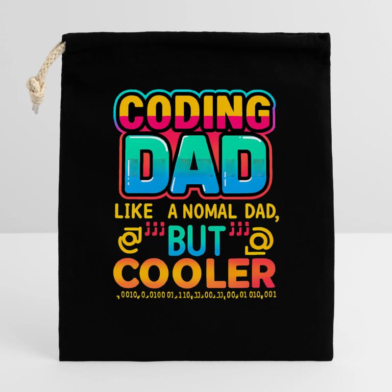 Programmieren Papa Cooler, Programmierer Verschließbarer Geschenkbeutel aus Baumwolle (25x30cm)